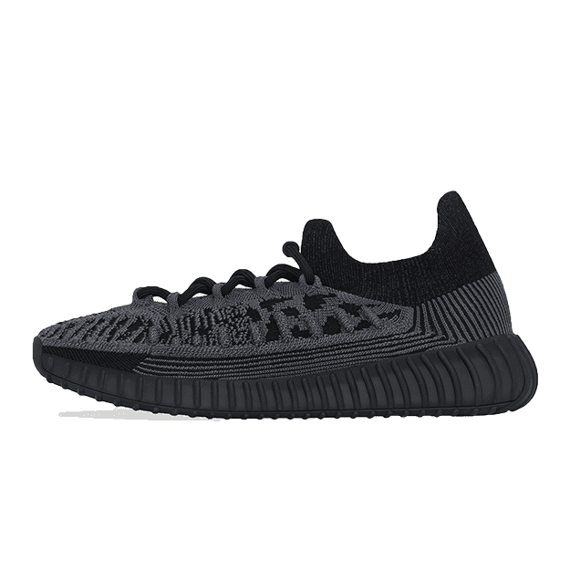 Comfortabele Adidas Yeezy 350 V2 CMPCT Slate Onyx sneakers met veerkrachtige, flexa-zool en gestreken, zwart premium Primeknit materiaal