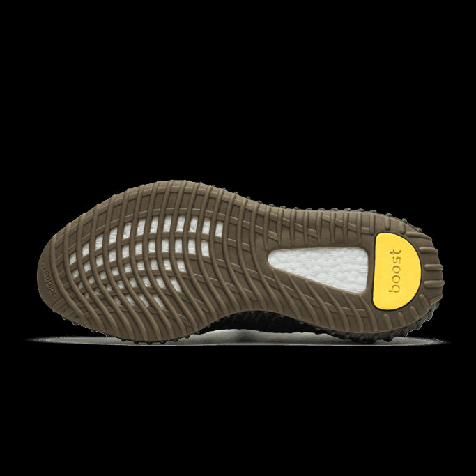Een innovatief design met opvallende gele accenten - Adidas Yeezy Boost 350 V2 Cinder (niet-reflecterend)