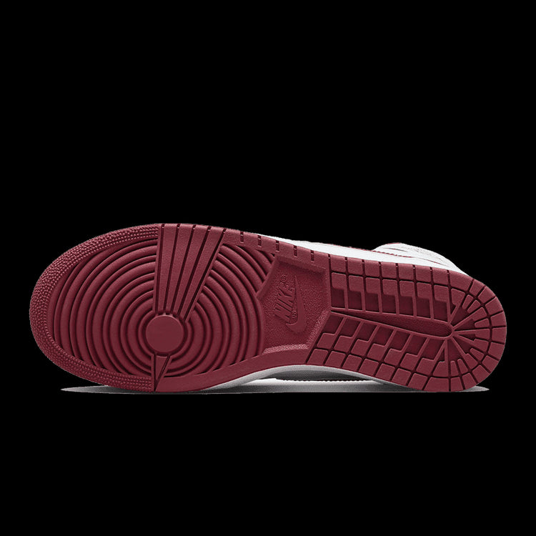 Bordeauxrode Nike Air Jordan 1 High '85 Metallic sneakers met uitgebreid profilering op de zool