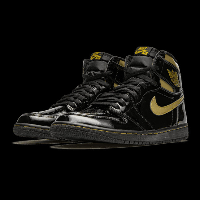 Zwarte en gouden Nike Air Jordan 1 High sneakers
