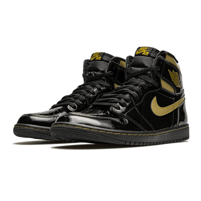 Zwarte en gouden Nike Air Jordan 1 High sneakers