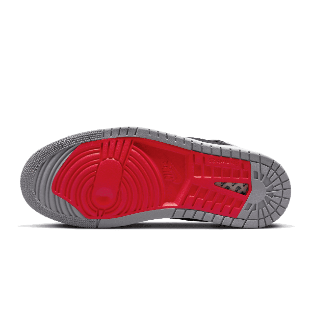 Rode Nike Air Jordan 1 High Zoom Air CMFT 2-sneakers met cement-textuur op de zool
