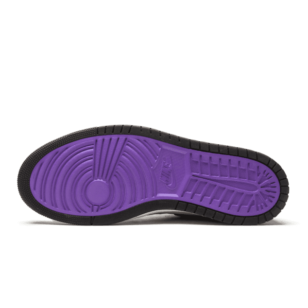 Paarse Nike Air Jordan 1 High Zoom Air CMFT PSG sneakers met een opvallende zool en uitstekend grip.