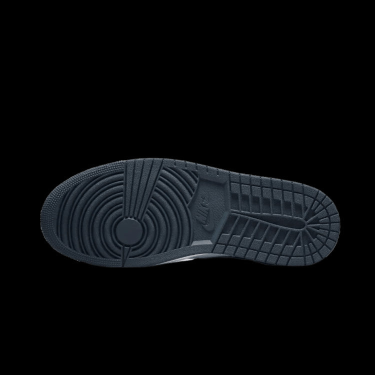 Donkerteal Nike Air Jordan 1 Low sneakers met een duurzame, geribbelde zool