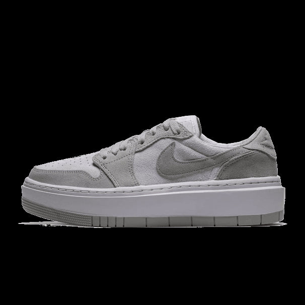 Elegante Nike Air Jordan 1 Low Elevate sneakers in een stijlvolle grijze kleur, perfect voor elke gelegenheid. Deze comfortabele en duurzame schoenen zijn een must-have voor iedere sneakerliefhebber.