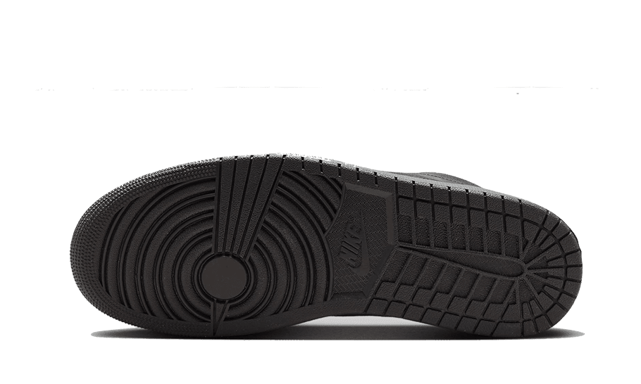 Zwarte Air Jordan 1 Low SE Craft sneaker met rode accenten. Ergonomisch profiel voor optimale demping en grip.