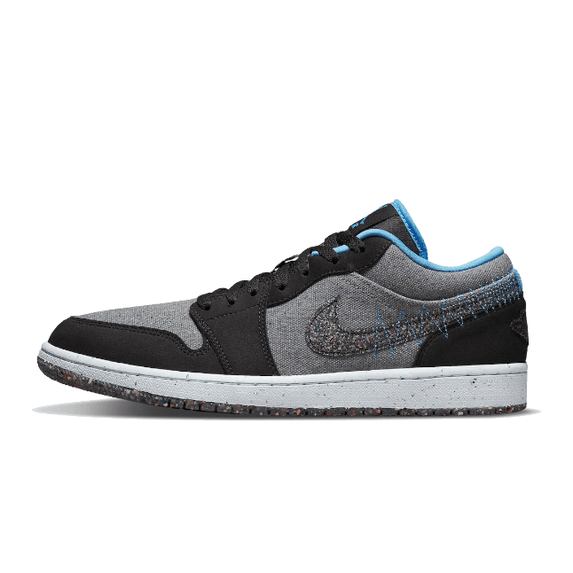 Grijs-zwarte Nike Air Jordan 1 Low SE Crater University Blue sneakers