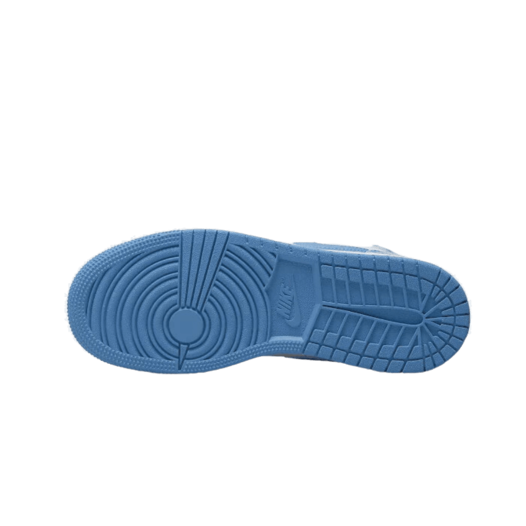 Modieuze Air Jordan 1 Low Washed Denim sneakers van Nike met een stoer en comfortabel denim uiterlijk en rubberen loopzool.