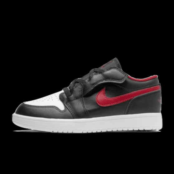 Nike Air Jordan 1 Low White Toe Enfant (PS) - moderne jeugdsneakers in zwart, wit en rood met het iconische Air Jordan-logo