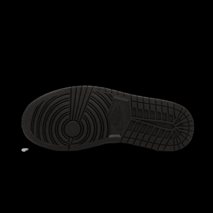 Duurzame zool met geprofileerd loopvlak van Nike Air Jordan 1 Mid Chicago Black Toe sneaker