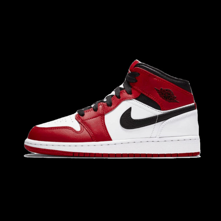 Air Jordan 1 Mid Chicago Witte sneaker
- Populaire herenschoenen met rood, zwart en wit suède / leer ontwerp
- Geproduceerd door toonaangevend sportmerk Nike
- Kenmerkende Air Jordan branding en stijl
- Verkrijgbaar in de Sole Central sneakerwinkel