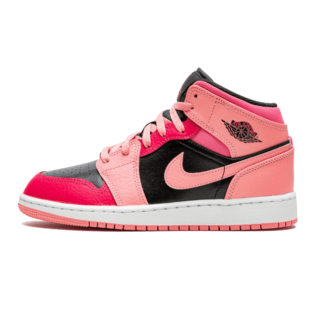 Coral Chalk Pink Air Jordan 1 Mid - exclusieve sneaker van Nike die stijlvol en trendy is.