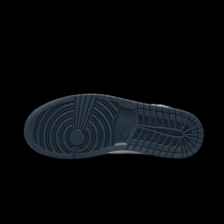Zwarte rubberen zool van sneakers Air Jordan 1 Mid Dark Teal