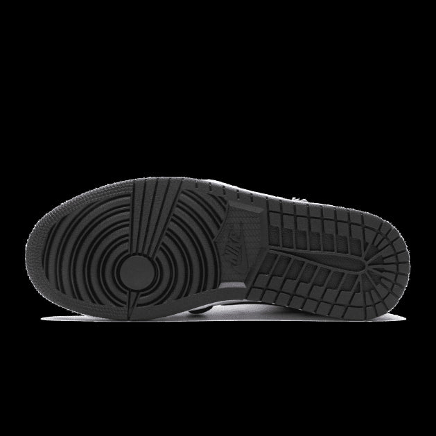 Zwarte Nike Air Jordan 1 Mid SE Sisterhood sneakers met uniek gestreept zoolpatroon