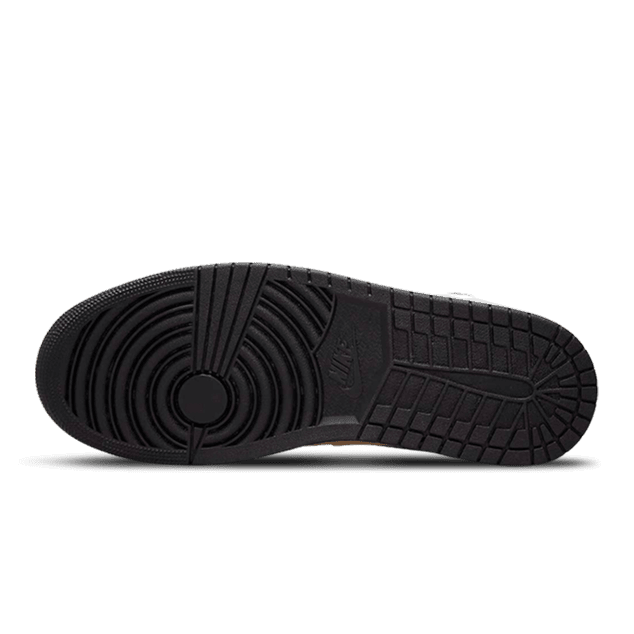 Zwart-gele sneakers met tartan print op de zijkant. De zool heeft een noppenprofiel voor extra grip, ideaal voor dagelijks gebruik.