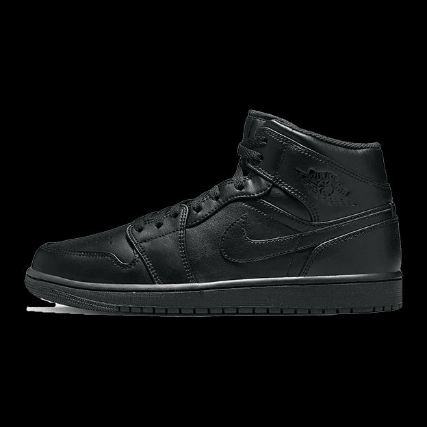 Elegante Zwarte Air Jordan 1 Mid sneakers - Het perfecte paar voor elke stijlvolle outfit.