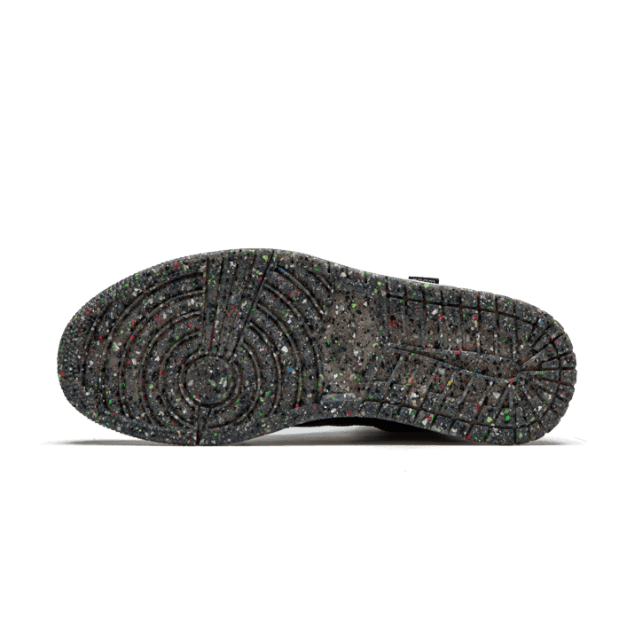 Exclusieve Nike Air Jordan 1 Retro High Zoom Space Hippie sneakers met een gedetailleerd, kleurrijk patroon op de zool.
