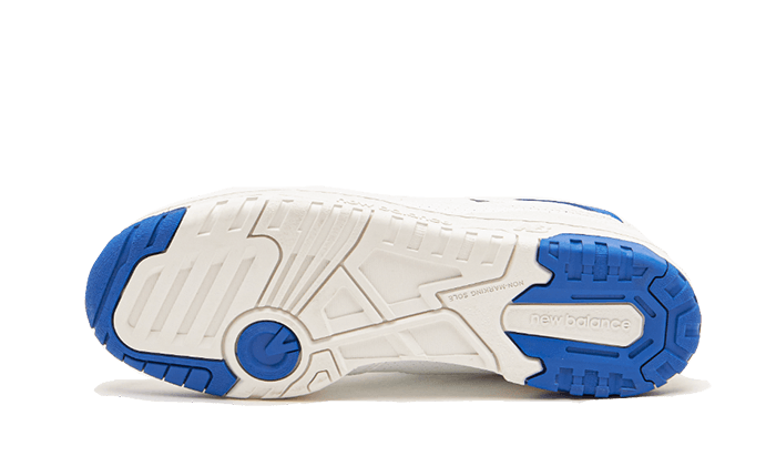 Nieuwe New Balance 550 sneakers in wit en kobaltblauw