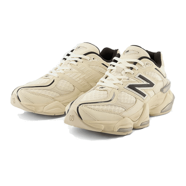 New Balance 9060 Cream Black Sneakers