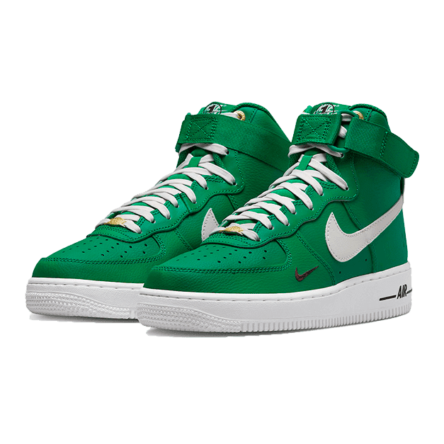 Groen-witte Nike Air Force 1 High sneakers, ter gelegenheid van het 40-jarig jubileum van dit ikonische model