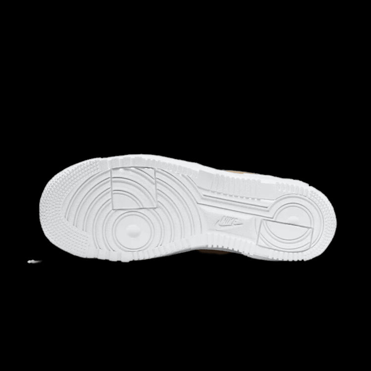 Beige Nike Air Force 1 Low Pixel Sneakers met detaillerende zool