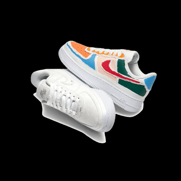 Witte sneakers van Nike met kleurrijke details