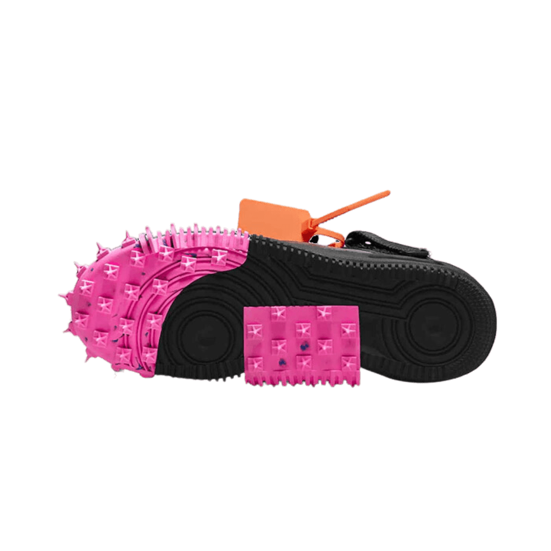 Roze en zwarte off-road bandenwiel op de afbeelding