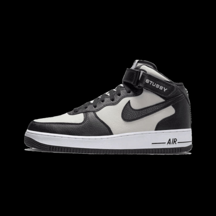 Nike Air Force 1 Mid Stussy Grijze en Zwarte Sneakers