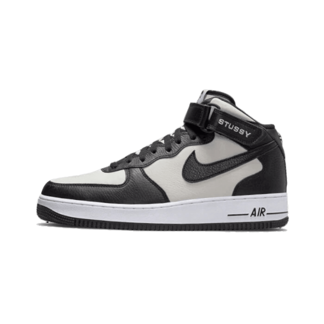 Nike Air Force 1 Mid Stussy Grijze en Zwarte Sneakers