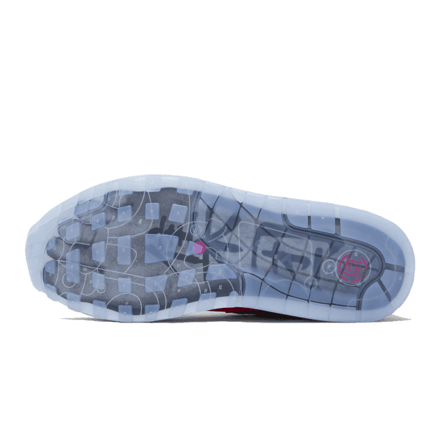 Exclusieve Nike Air Max 1 Clot Solar Red sneakers op witte zool