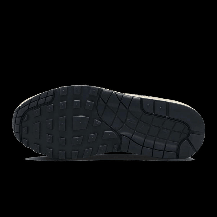 Zwarte Nike Air Max 1 Tan Lines sneakers met golvende profielzool