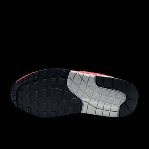 Sportieve Nike Air Max 1-sneaker voor kinderen in wit en rood