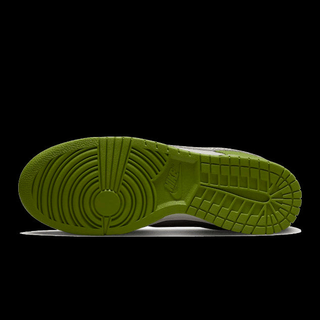 Nike Dunk Low AS Safari Swoosh Chlorophyll - Stijlvolle sneakers met een groene zool, kleurrijke accenten en een klassiek ontwerp voor een eigentijdse en sportieve look.