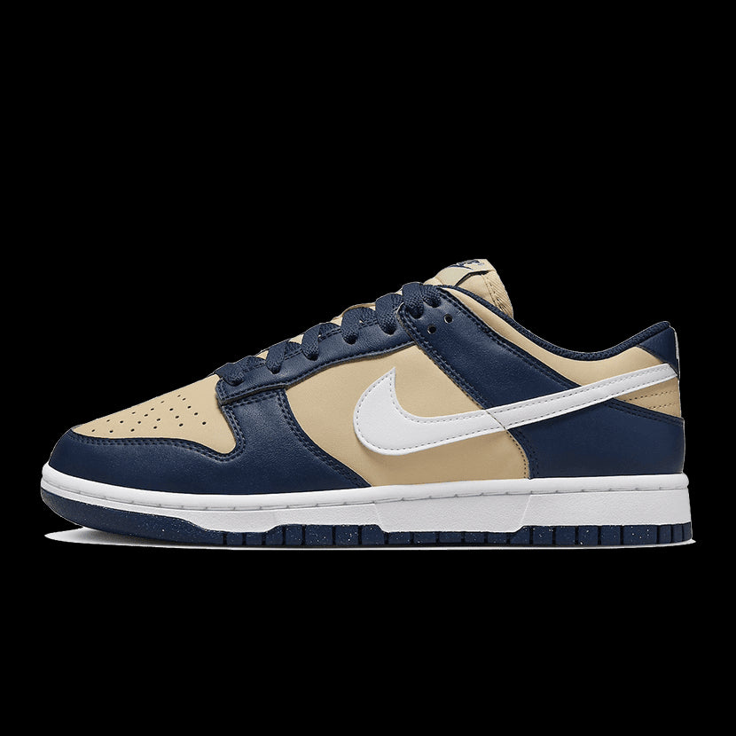 Nike Dunk Low Next Nature Midnight Navy Gouden Sneakers