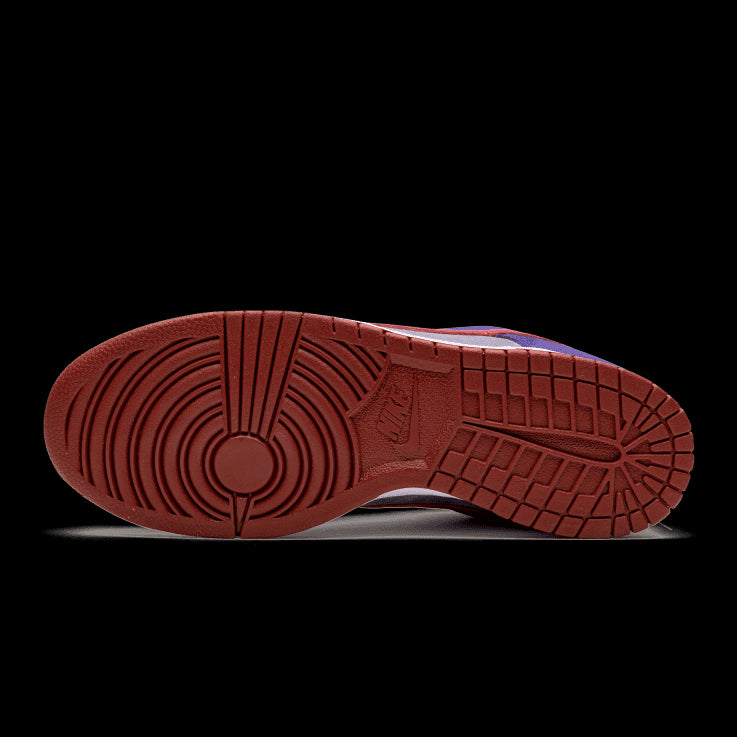 Bruine Nike Dunk Low sneakers met een opvallende rubberen zool