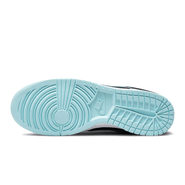 Zwarte Nike Dunk Low SE Barber Shop sportschoenen met een blauw-groene zool
