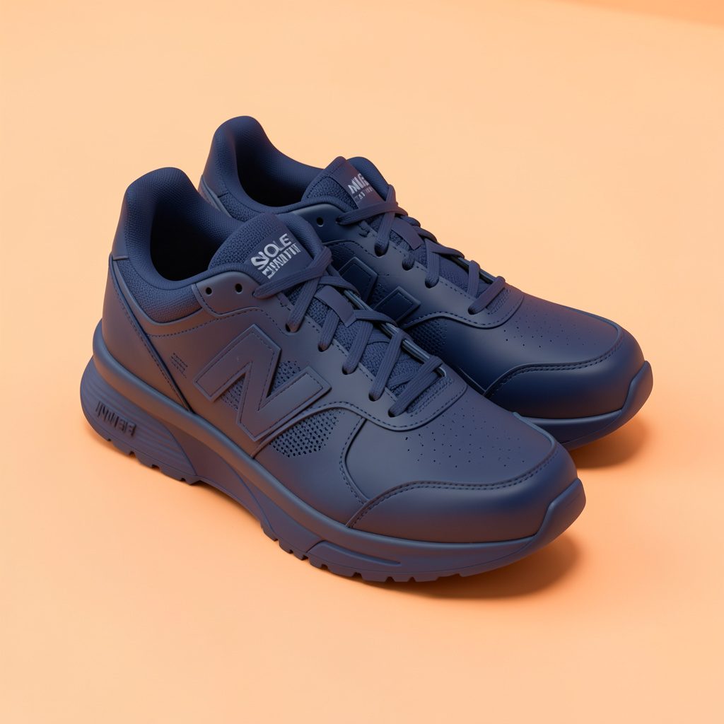 Marineblauwe Nike sneaker met duurzame rubberen zool